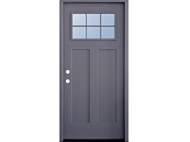 Craftsman 6-Lite Grey Single Door $529